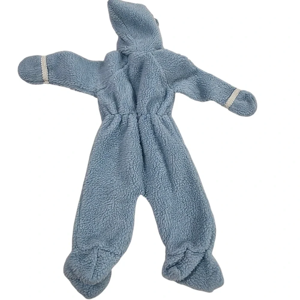 Vintage Disney Winnie The Pooh Baby Bunting‎ Fleece Footed Pajamas Blue Small